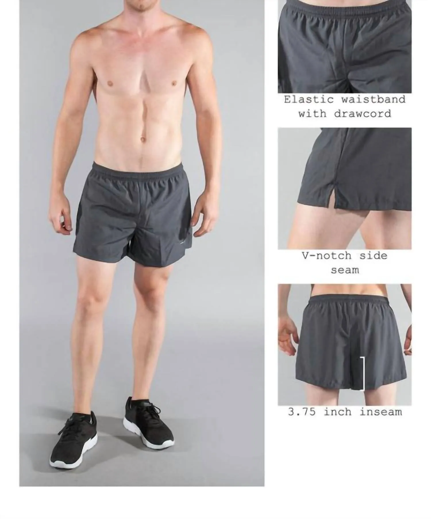 3.75" V-Notch Running Short In Titanium