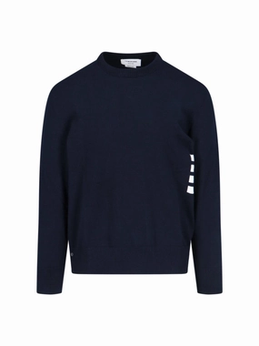 4-Bar" Knit Sweater ?C Blue designer sweaters outlet