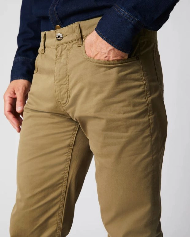 5 Pocket Pant In Moss Green-US 30 Regular