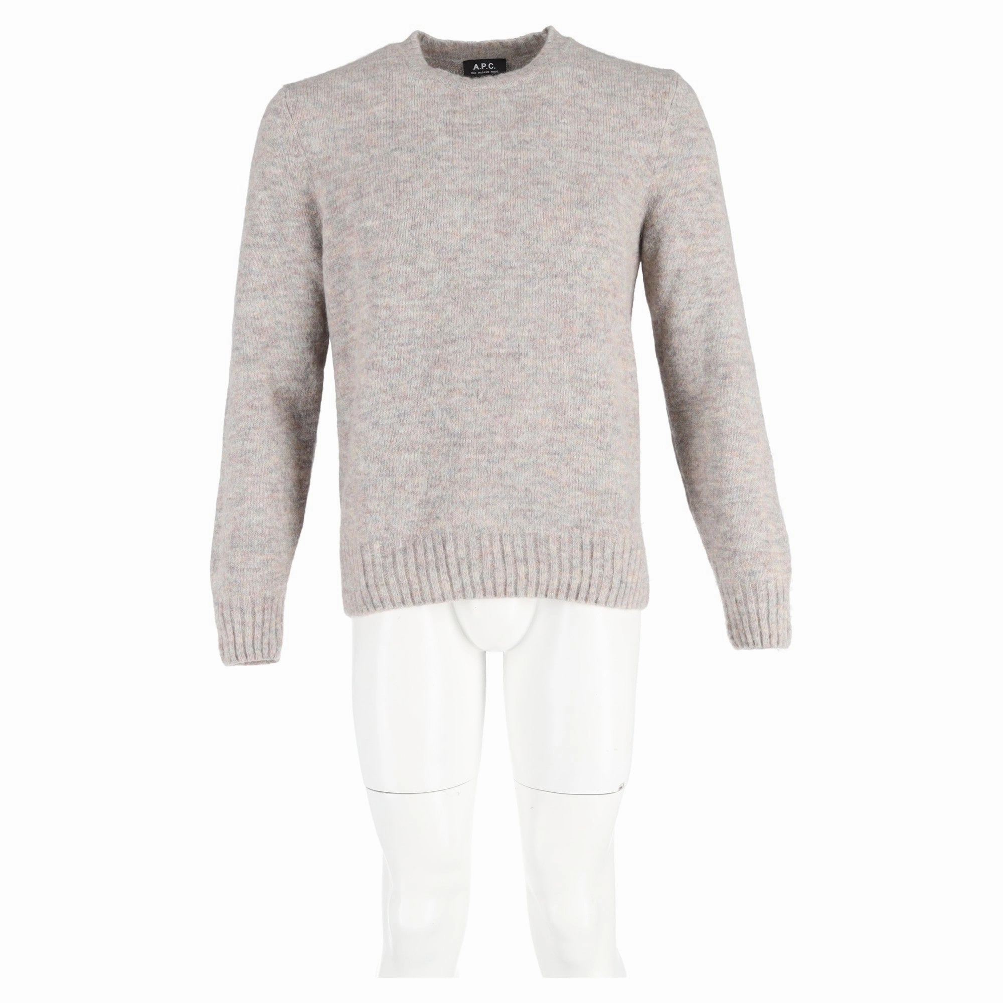 A.P.C. Crewneck Jumper in Grey Wool