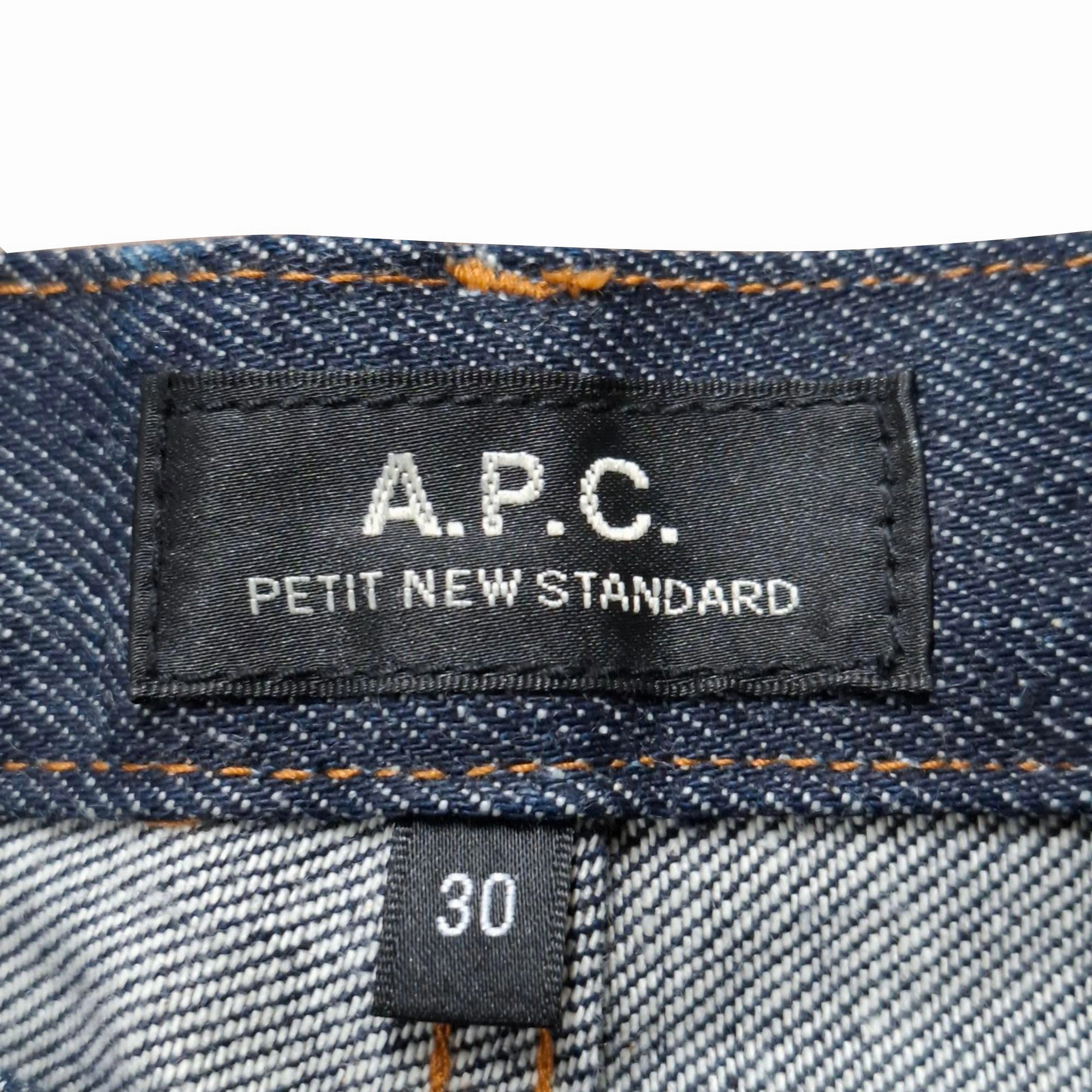 A.P.C. Straight Jeans in Dark Blue Cotton Denim