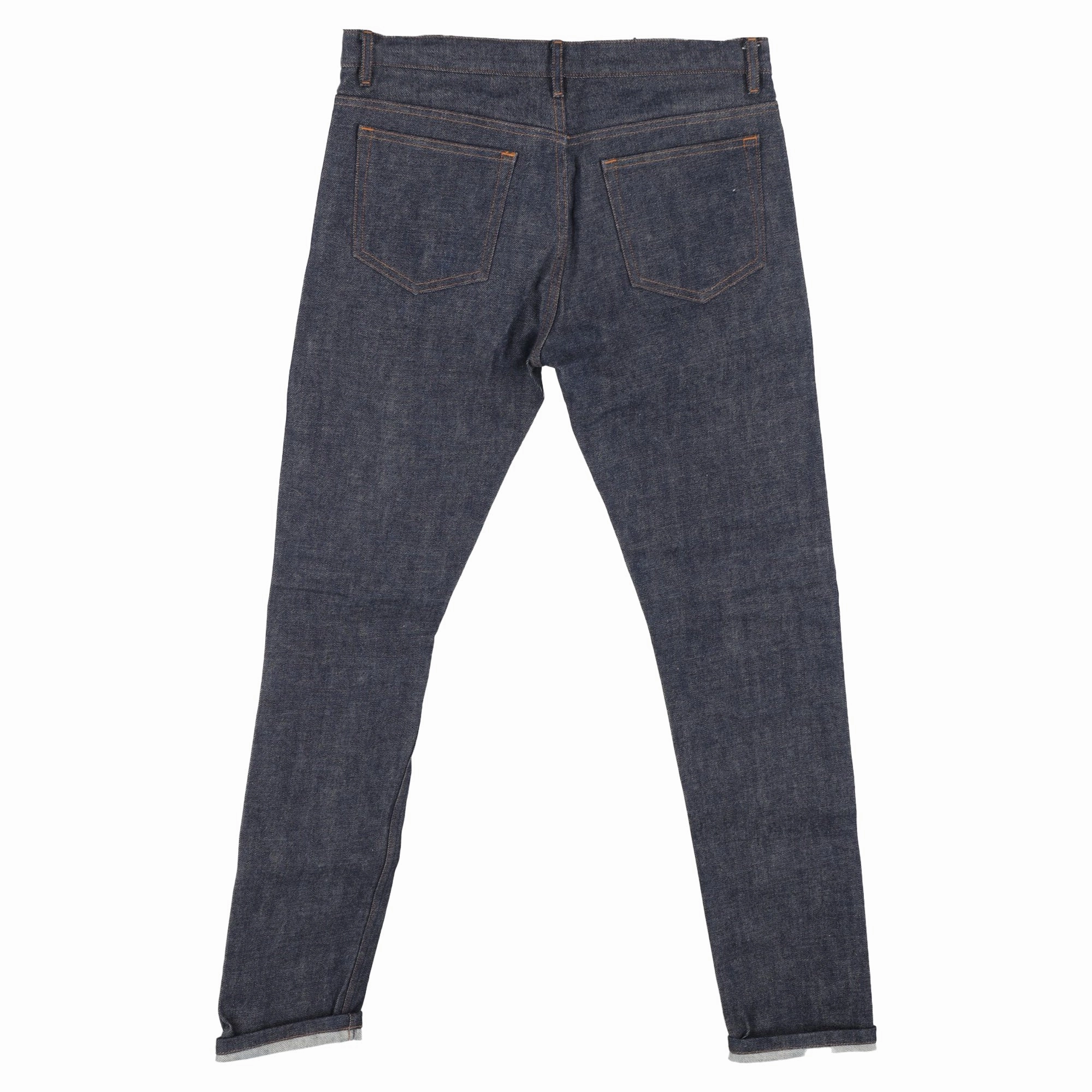A.P.C. Straight Jeans in Dark Blue Cotton Denim