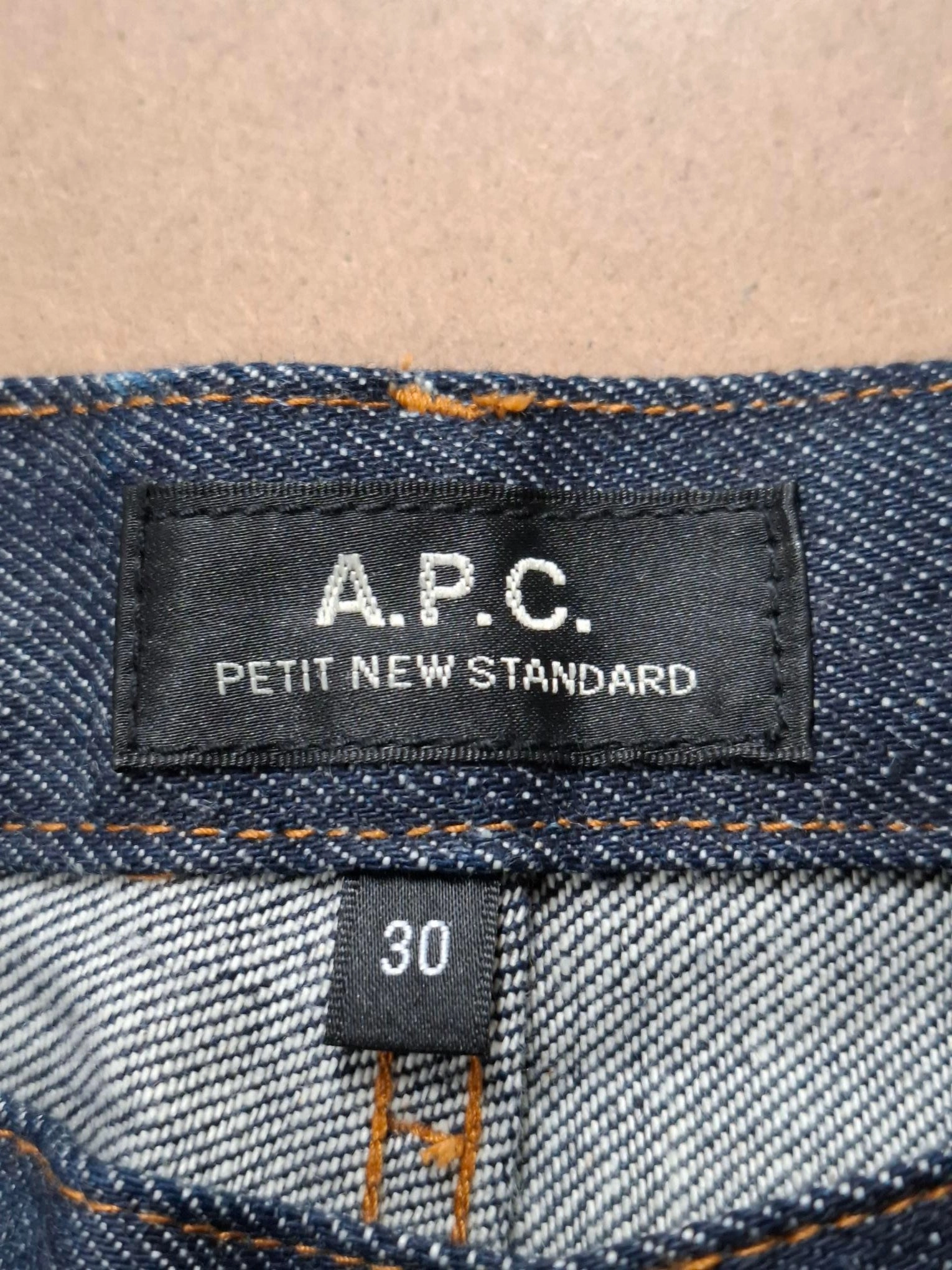 A.P.C. Straight Jeans in Dark Blue Cotton Denim