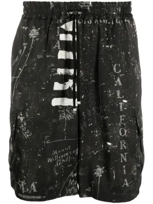 Abstract-Prints Bermuda Shorts cheap mens pants online