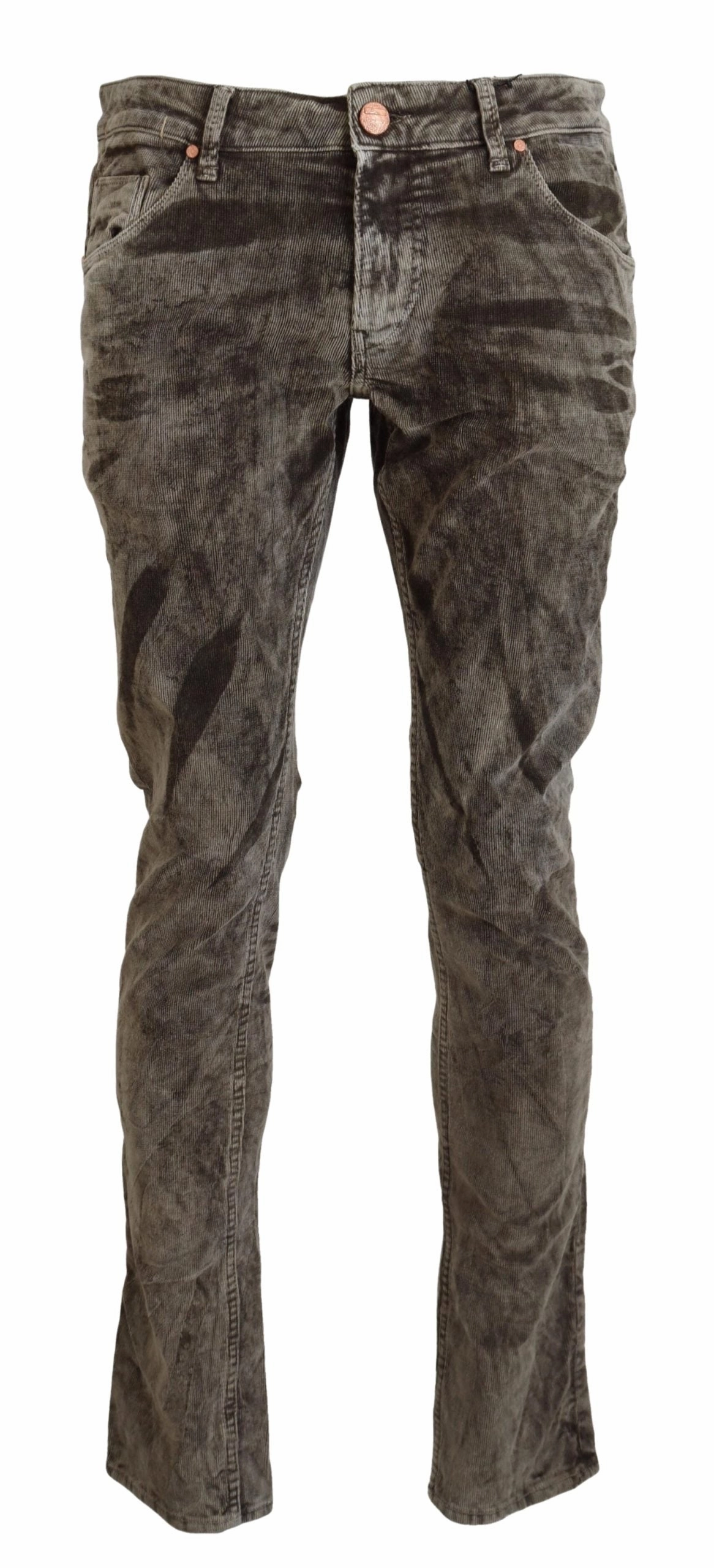 Acht  Washed Cotton Corduroy Slim Fit Men Men's Jeans