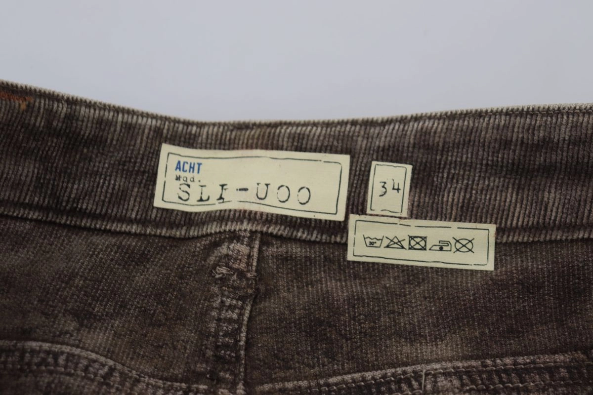 Acht  Washed Cotton Corduroy Slim Fit Men Men's Jeans