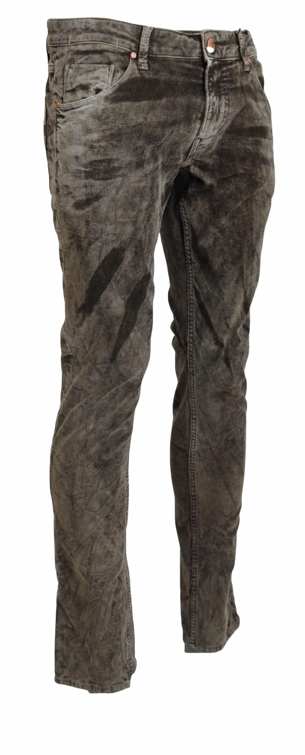 Acht  Washed Cotton Corduroy Slim Fit Men Men's Jeans