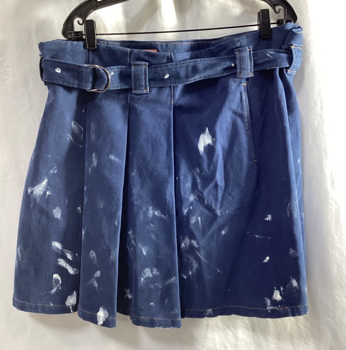 Acne Studios Bl Konst Denim Painted Skirt in Blue Cotton