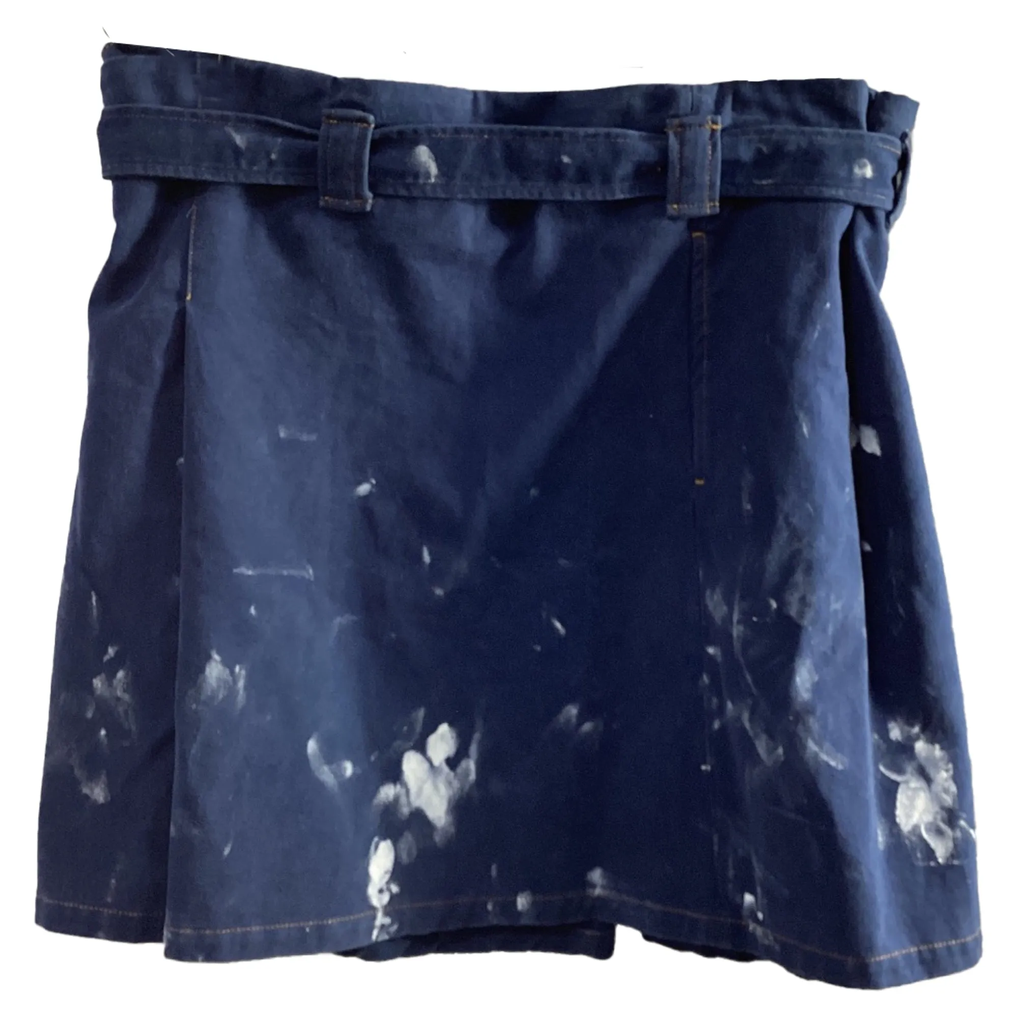 Acne Studios Bl Konst Denim Painted Skirt in Blue Cotton