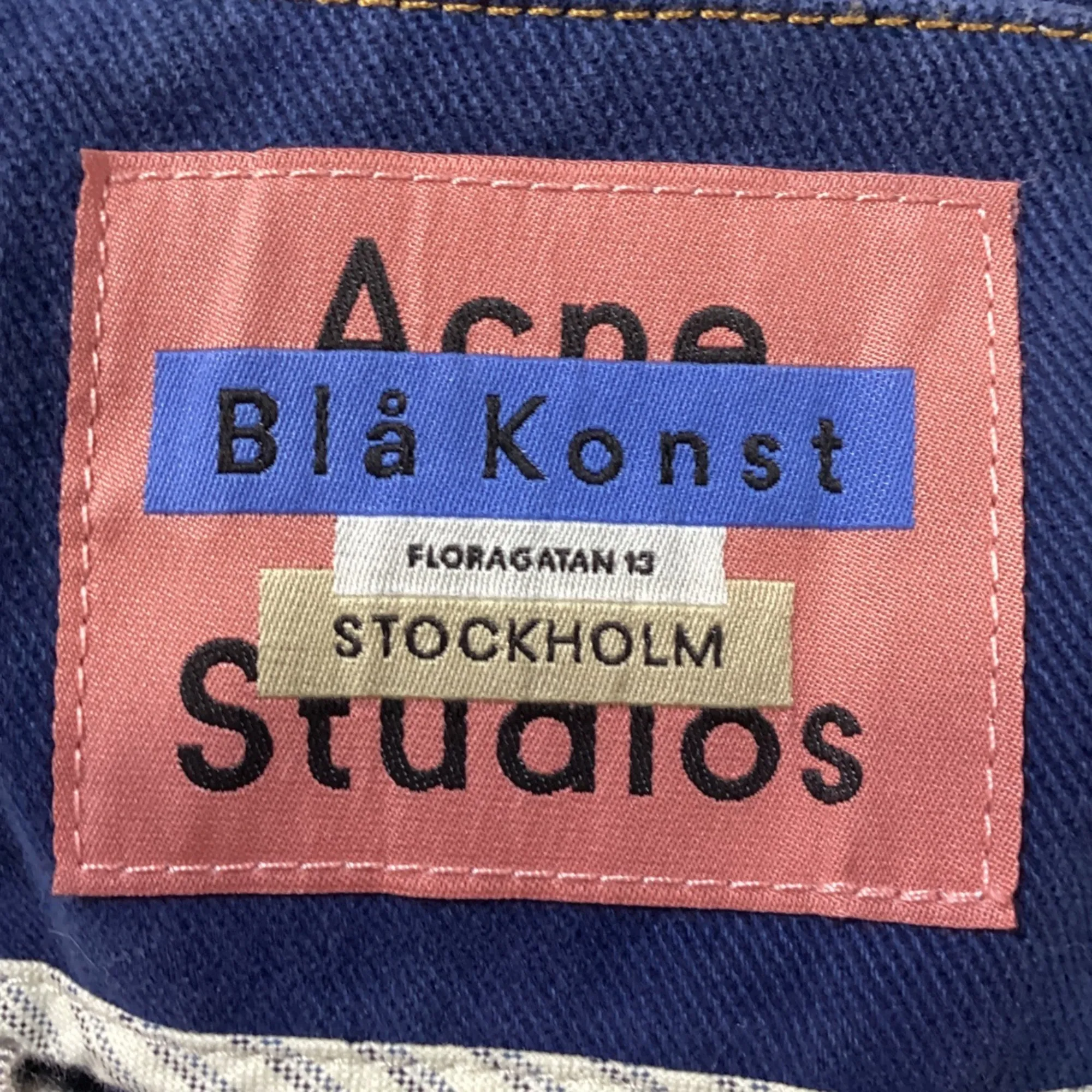 Acne Studios Bl Konst Denim Painted Skirt in Blue Cotton