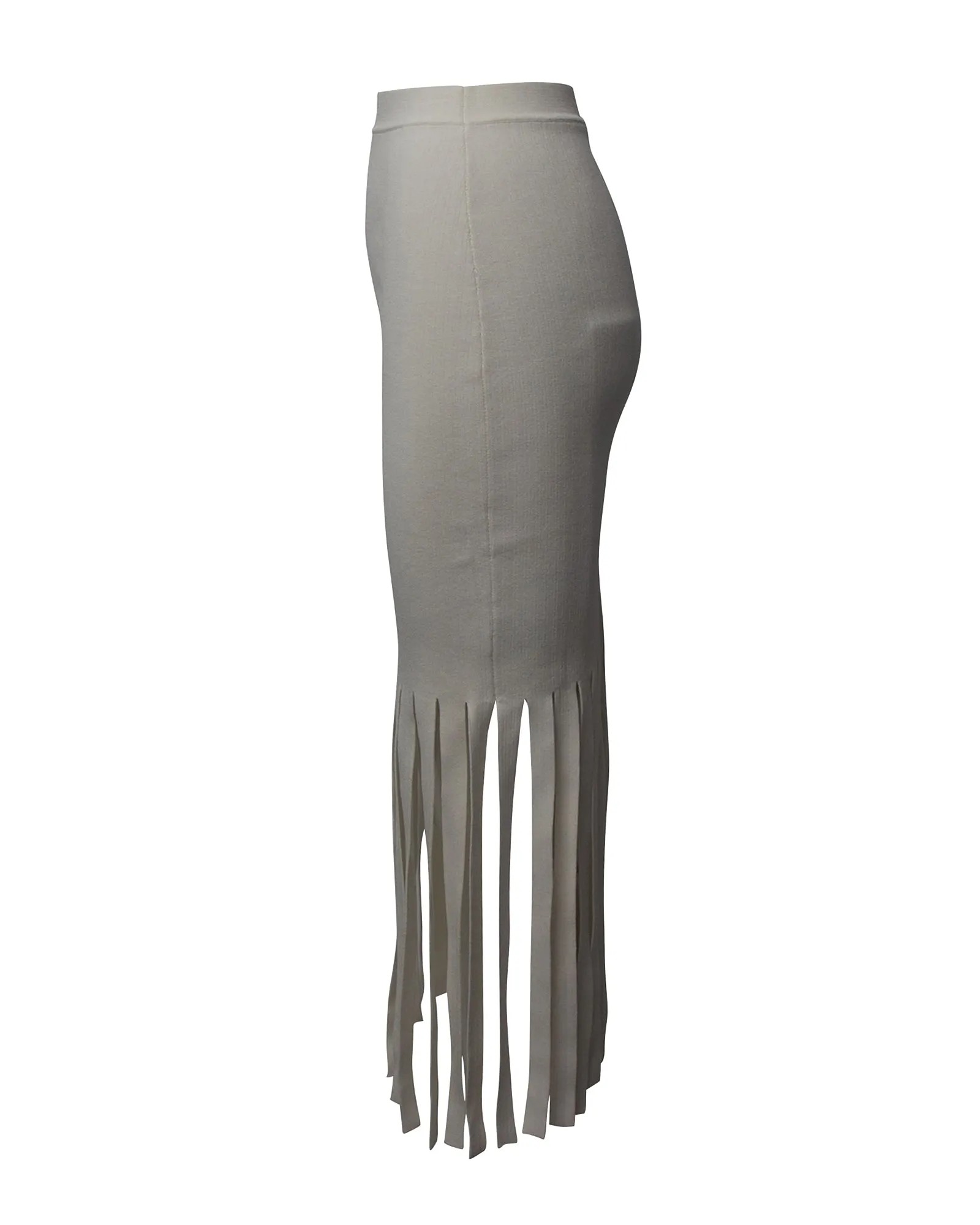 Alexander Wang Fringe Skirt in White Viscose