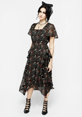 Amanita Chiffon Handkerchief Hem Midaxi Dress Dresses Womens - beach dresses cheap