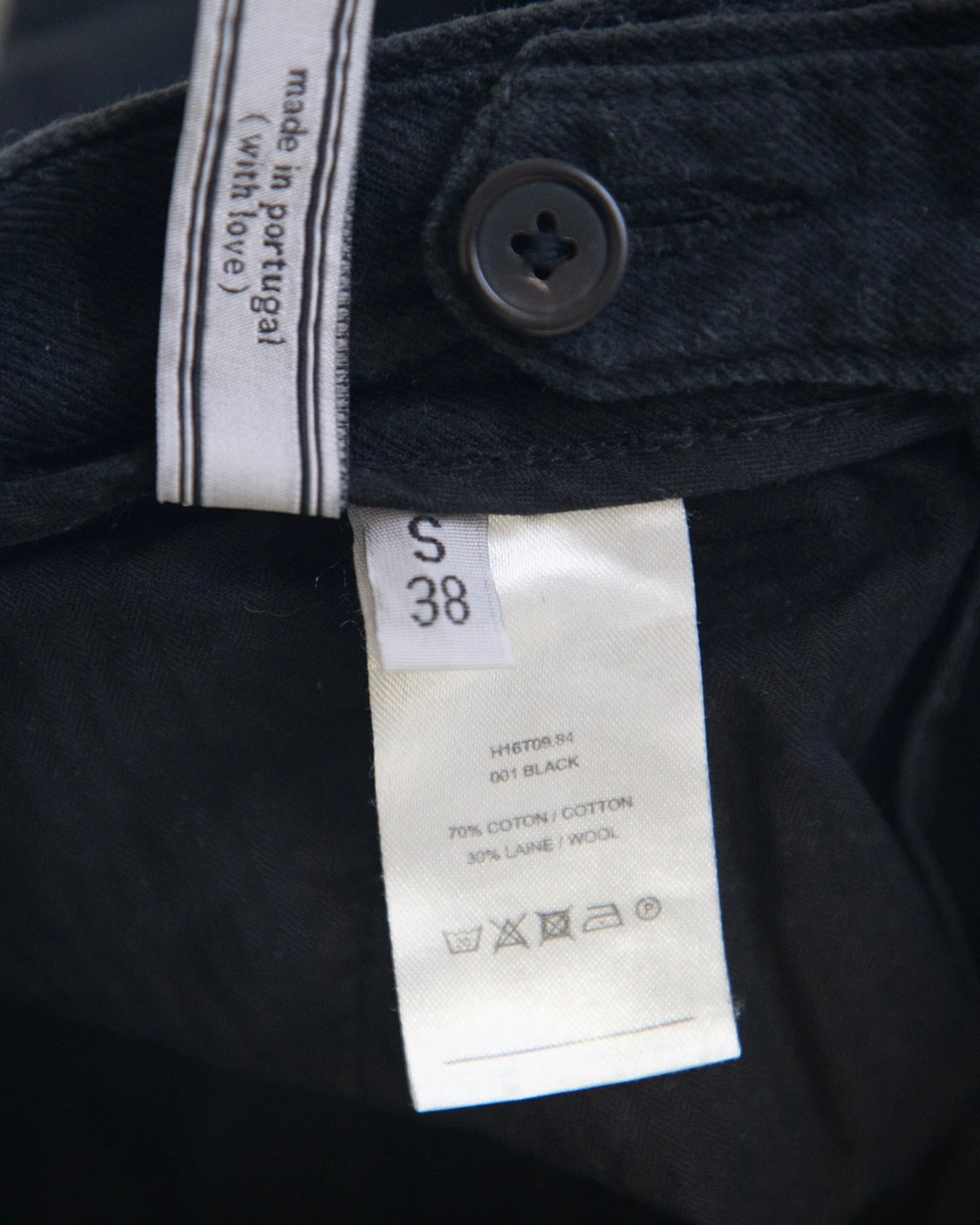 Ami Paris Regular Fit Pants in Black Cotton