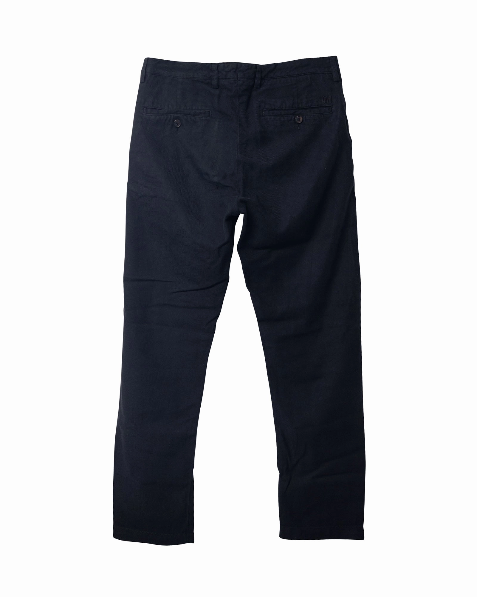 Ami Paris Regular Fit Pants in Black Cotton