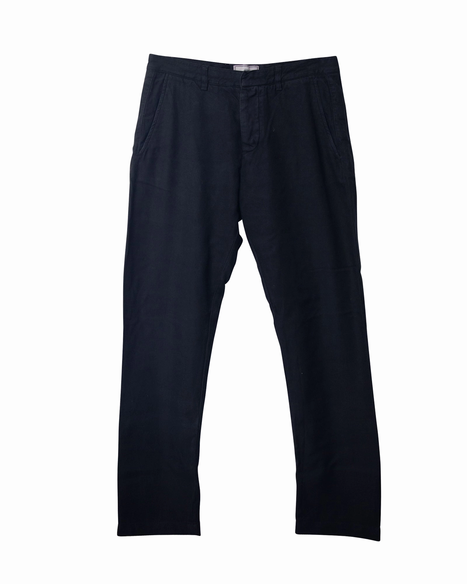 Ami Paris Regular Fit Pants in Black Cotton
