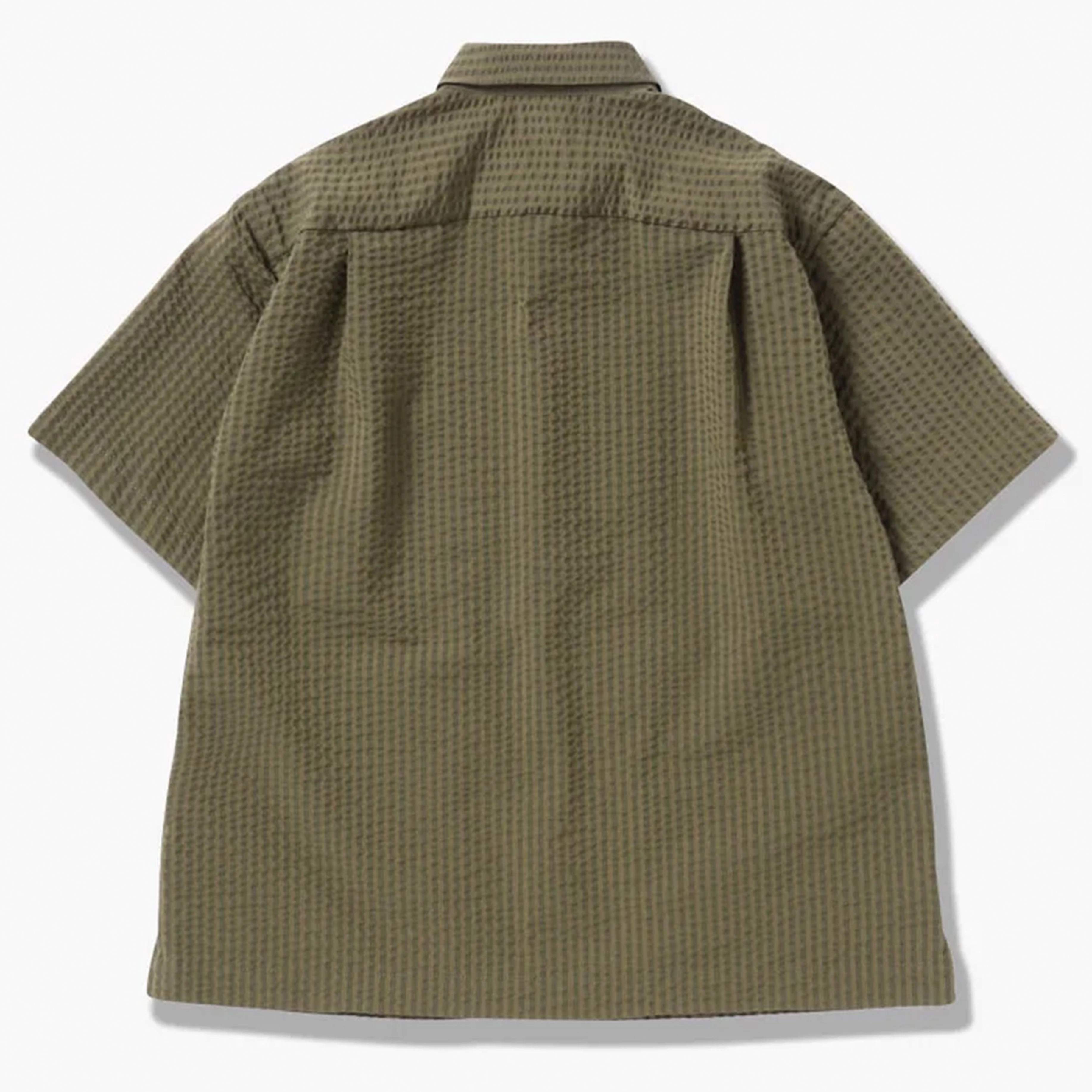 And Wander Dry Soft Seersucker S/S Shirt Beige
