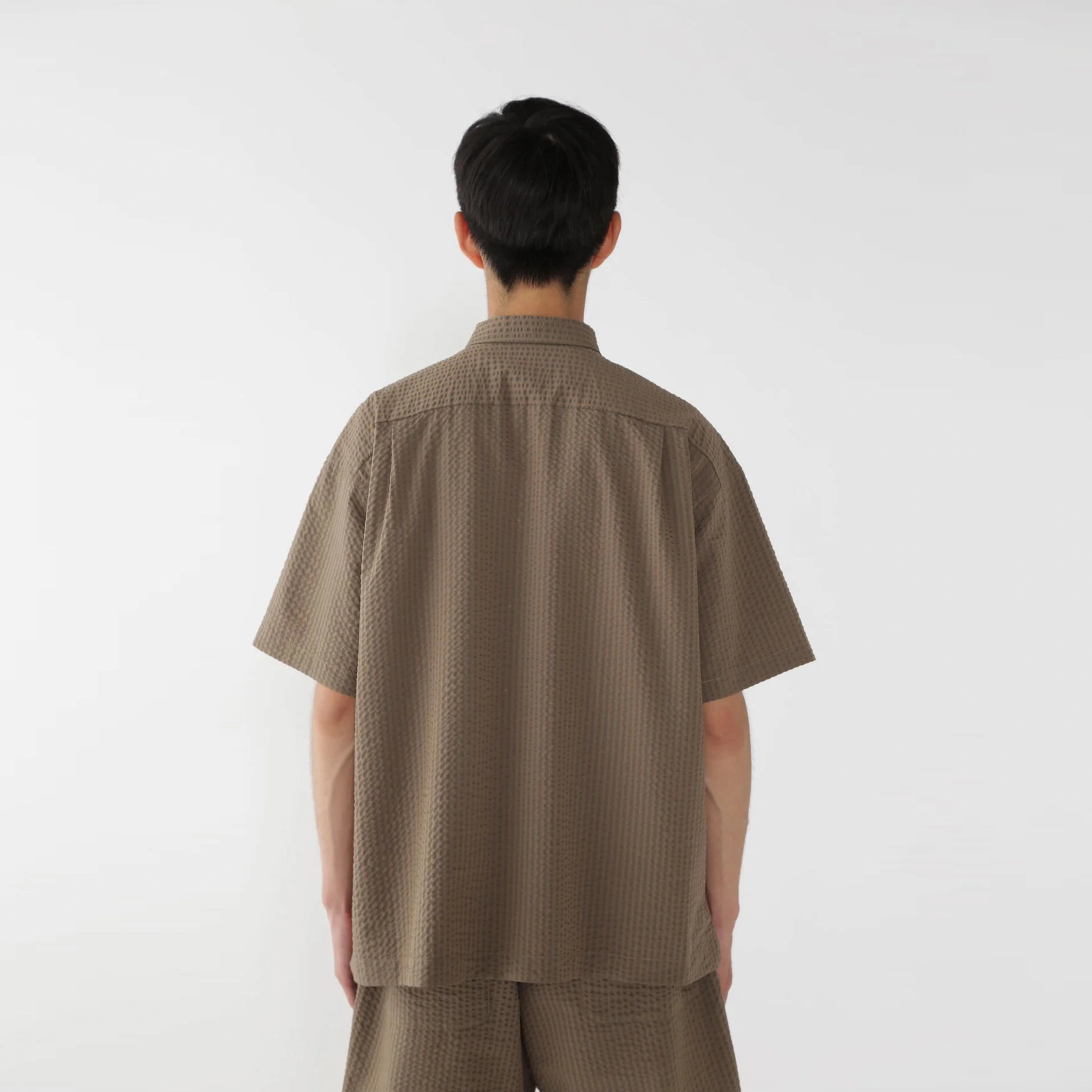 And Wander Dry Soft Seersucker S/S Shirt Navy