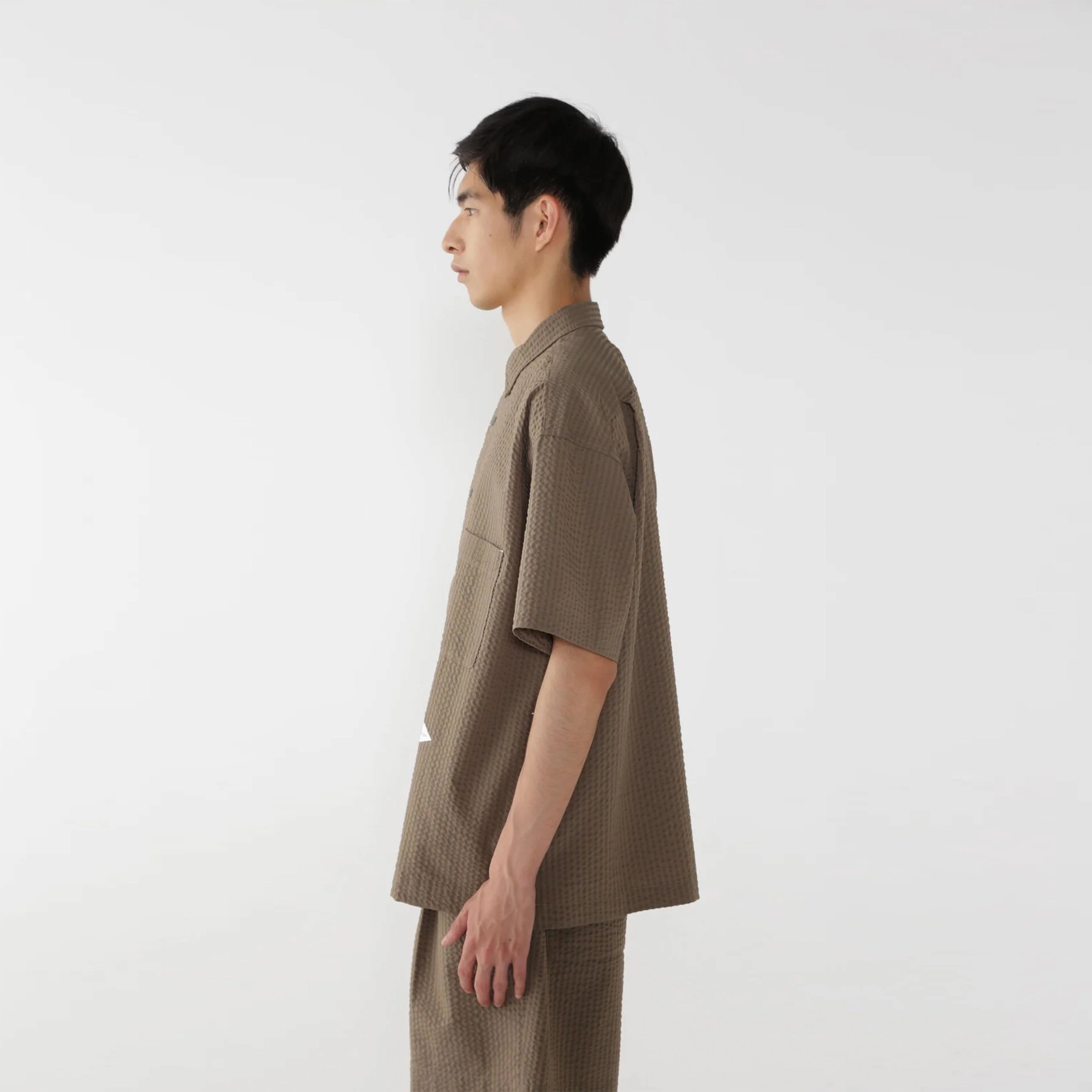 And Wander Dry Soft Seersucker S/S Shirt Navy