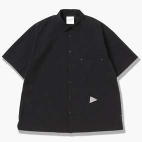 And Wander Dry Soft Seersucker S/S Shirt Navy mens tank tops best deals