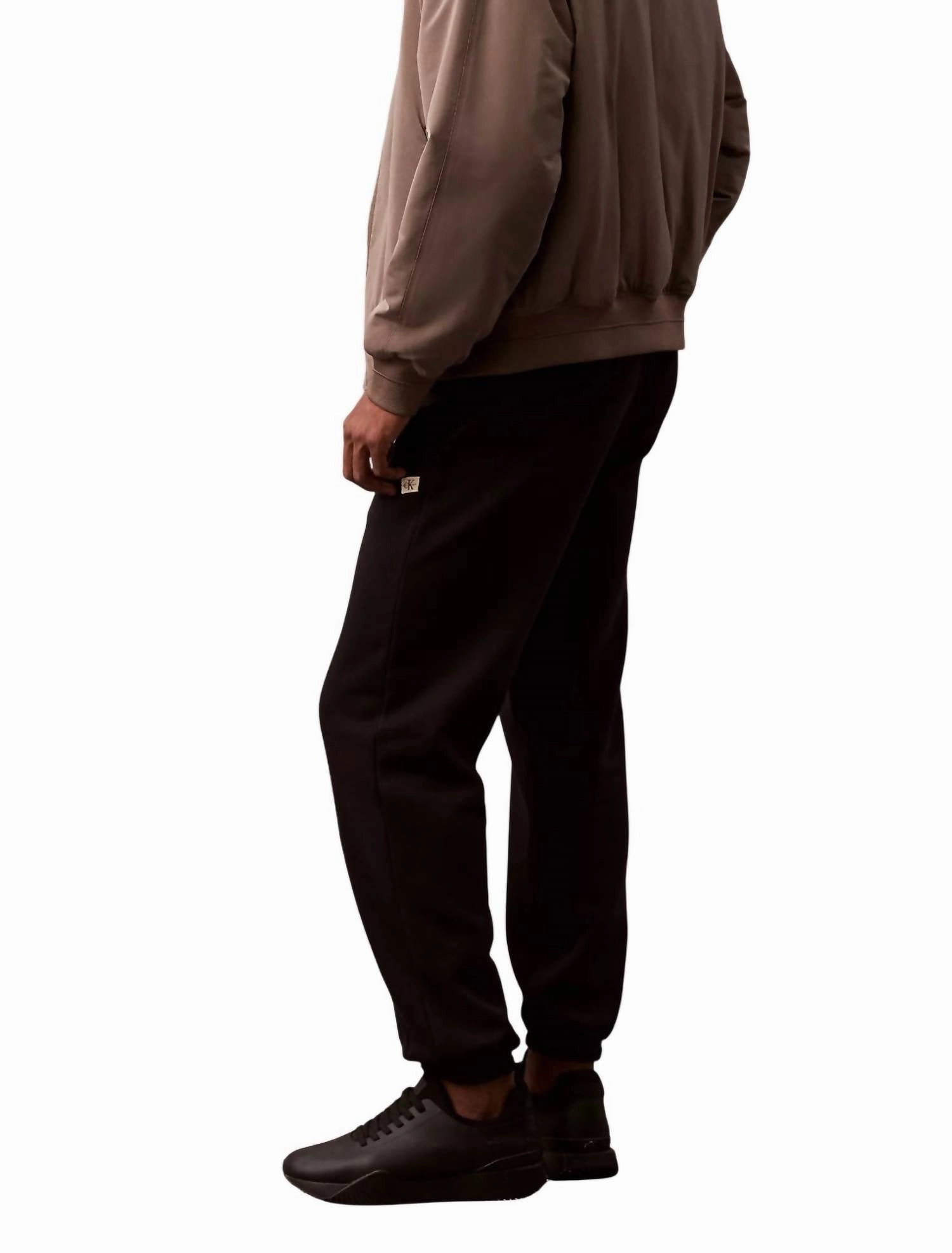 Archive Logo Fleece Jogger In Black Beauty