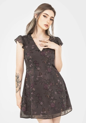 Arnora Chiffon Ruffle Detail Mini Dress Dresses Womens - summer dresses discount