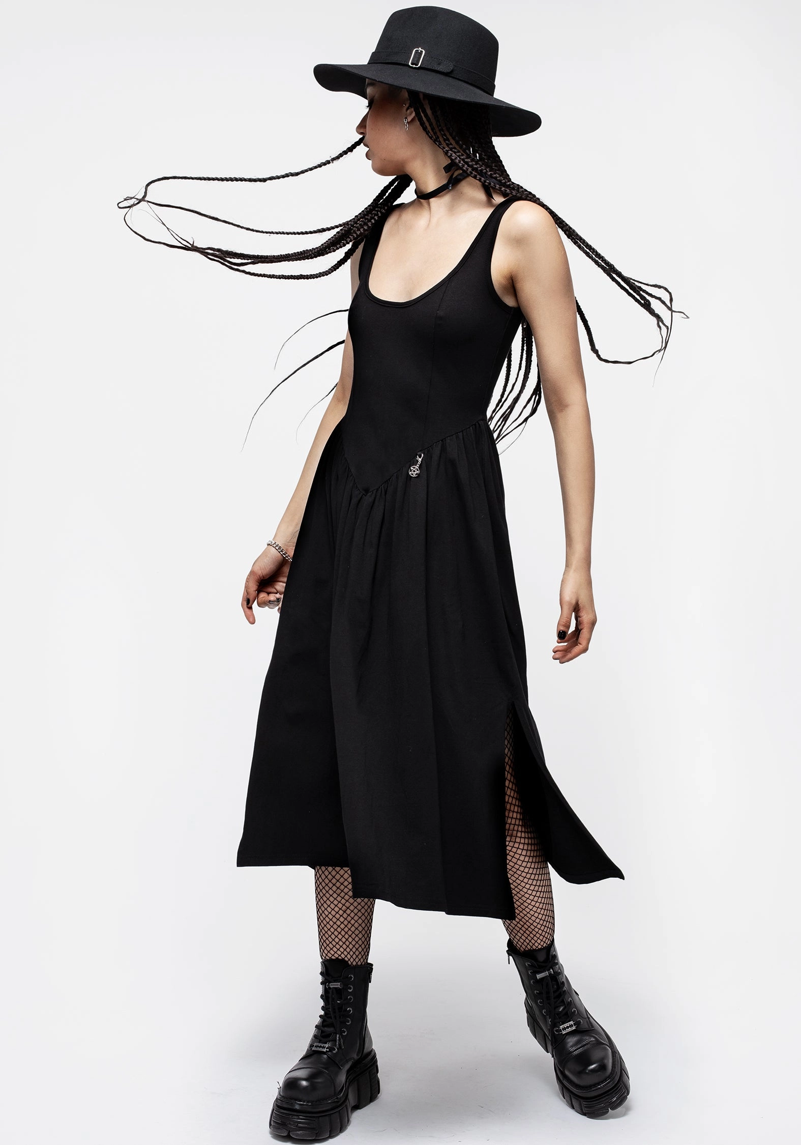 Astarte Basque Waistline Jersey Midi Dress Dresses Womens - beach dresses cheap