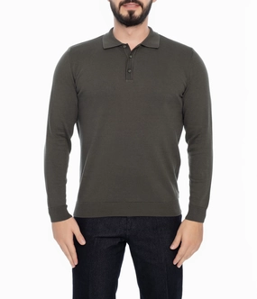 AUBURN POLO SWEATER chunky knit discount