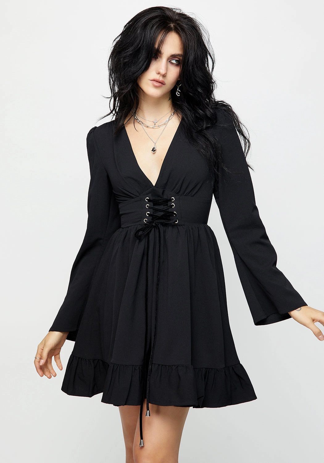 Aura Lace Up Mini Dress Dresses Womens - beach dresses cheap