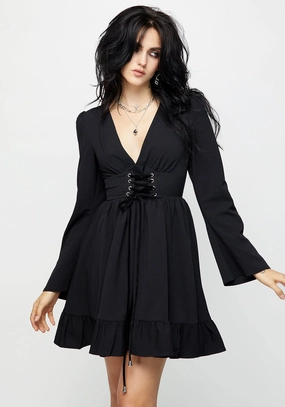 Aura Lace Up Mini Dress Dresses Womens - beach dresses cheap