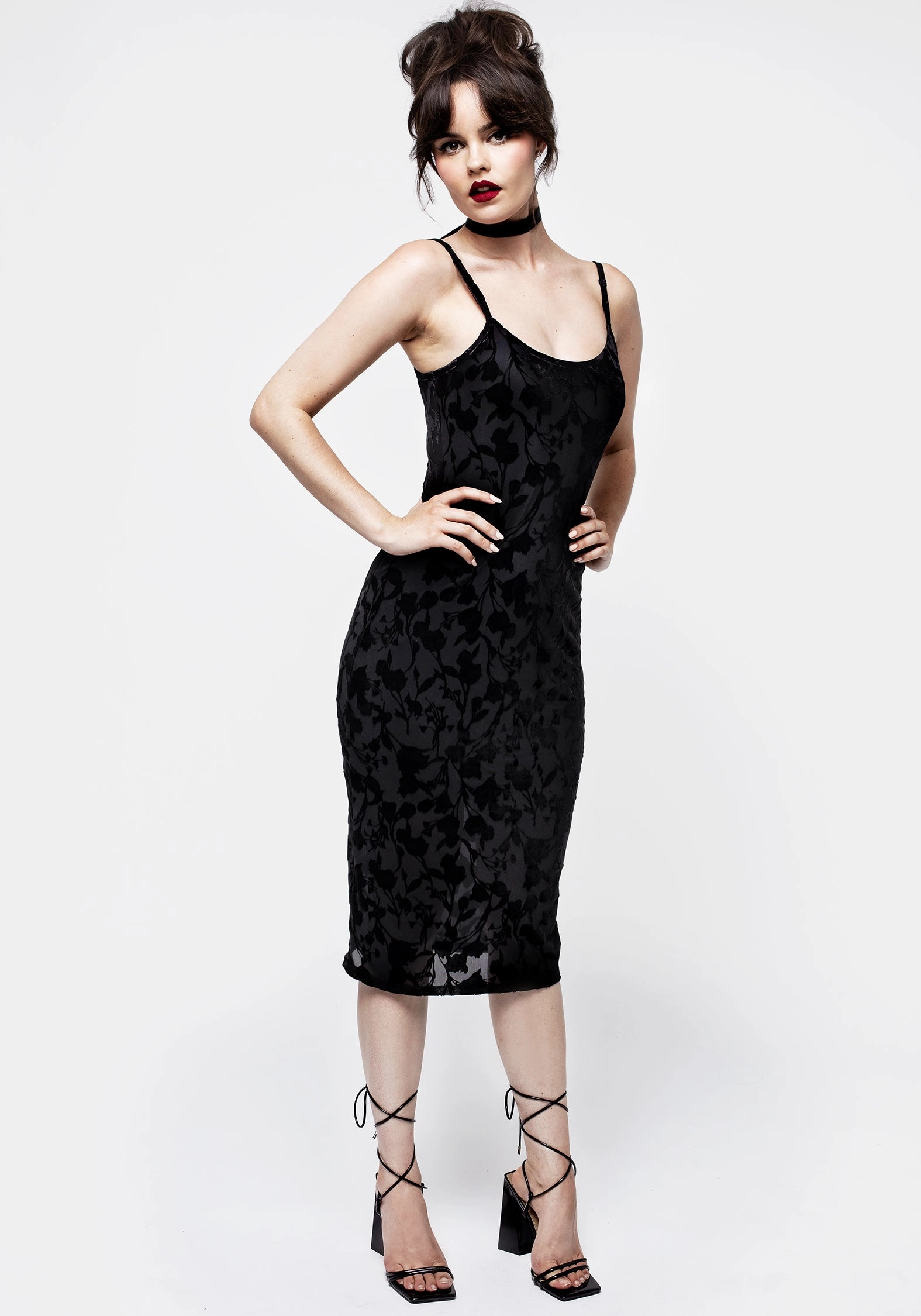 Ava Devor Mesh Midi Dress