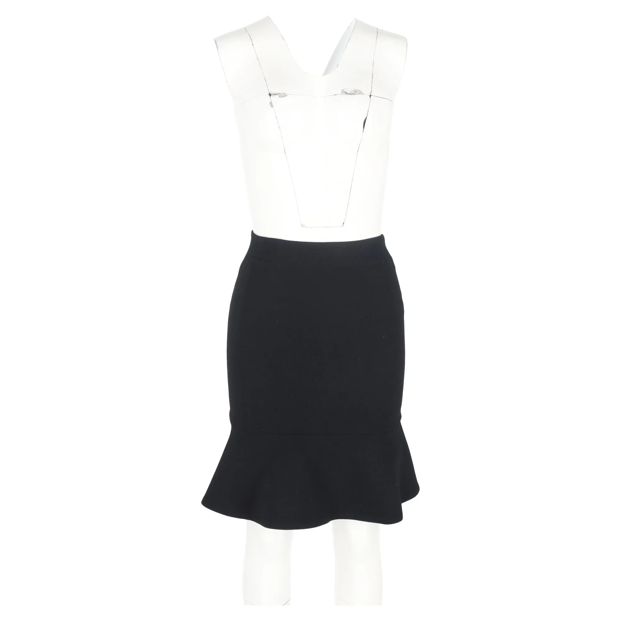 Ba&Sh Mini Flared Skirt in Black Wool