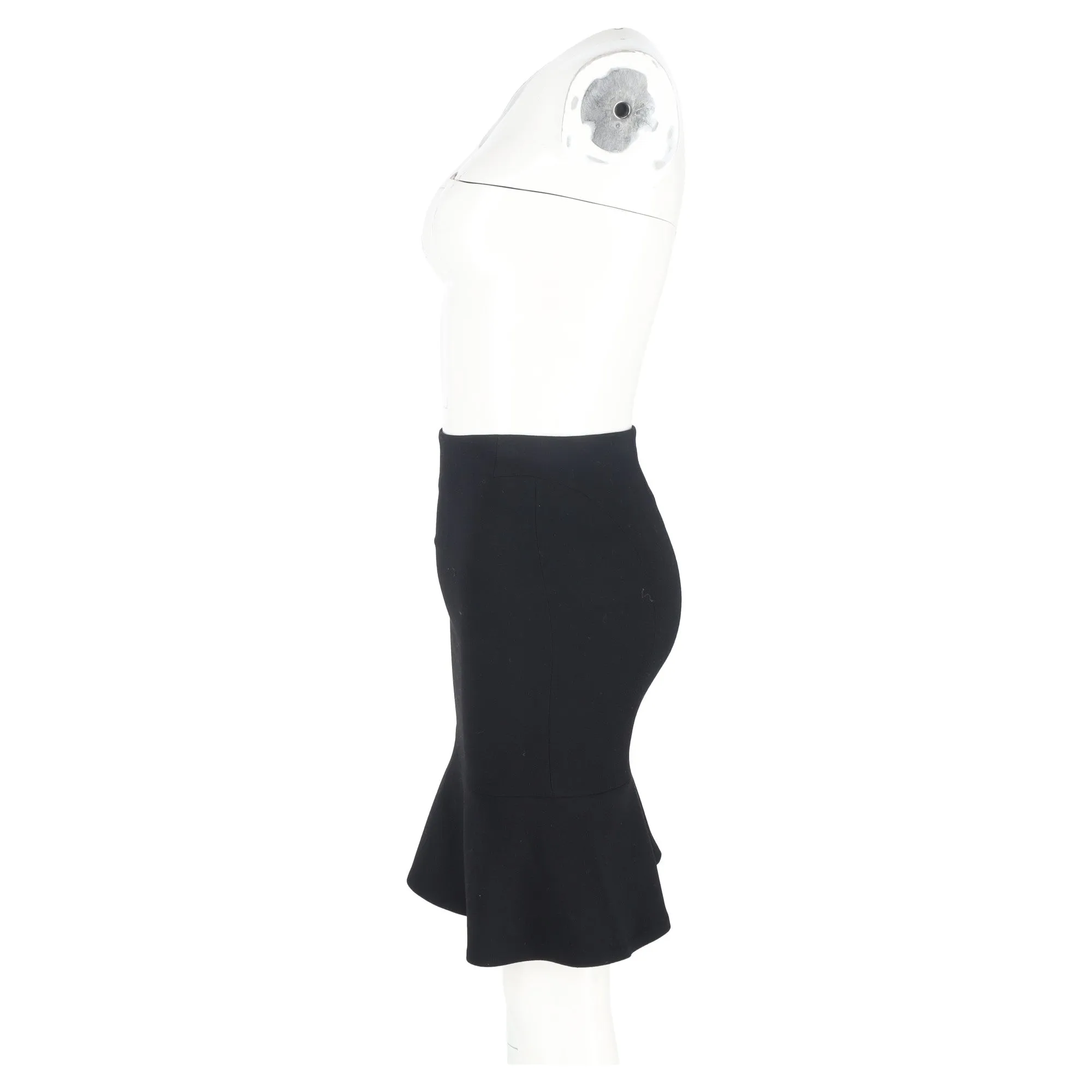 Ba&Sh Mini Flared Skirt in Black Wool
