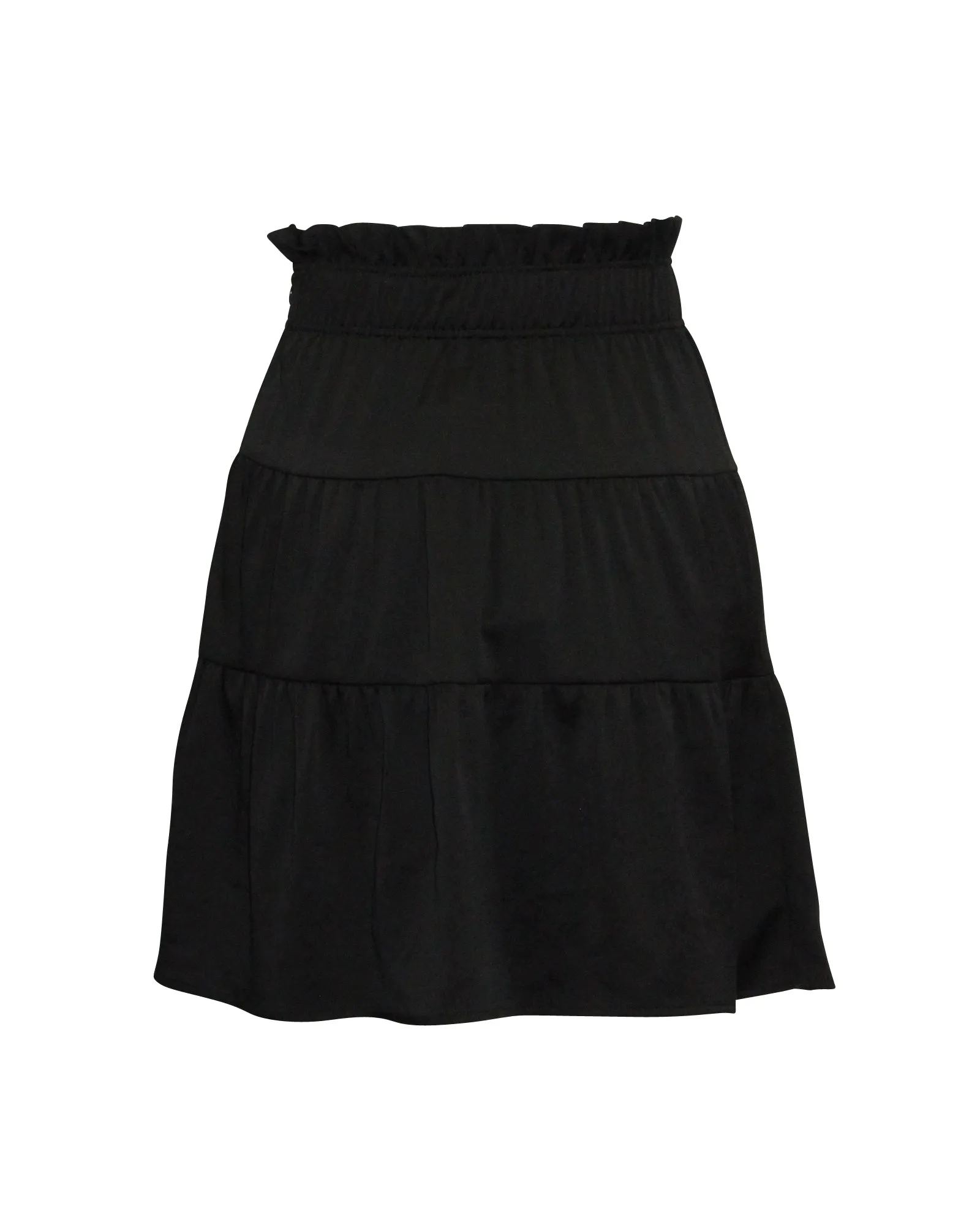 Ba&sh Ruffy Tiered Skirt in Black Polyester