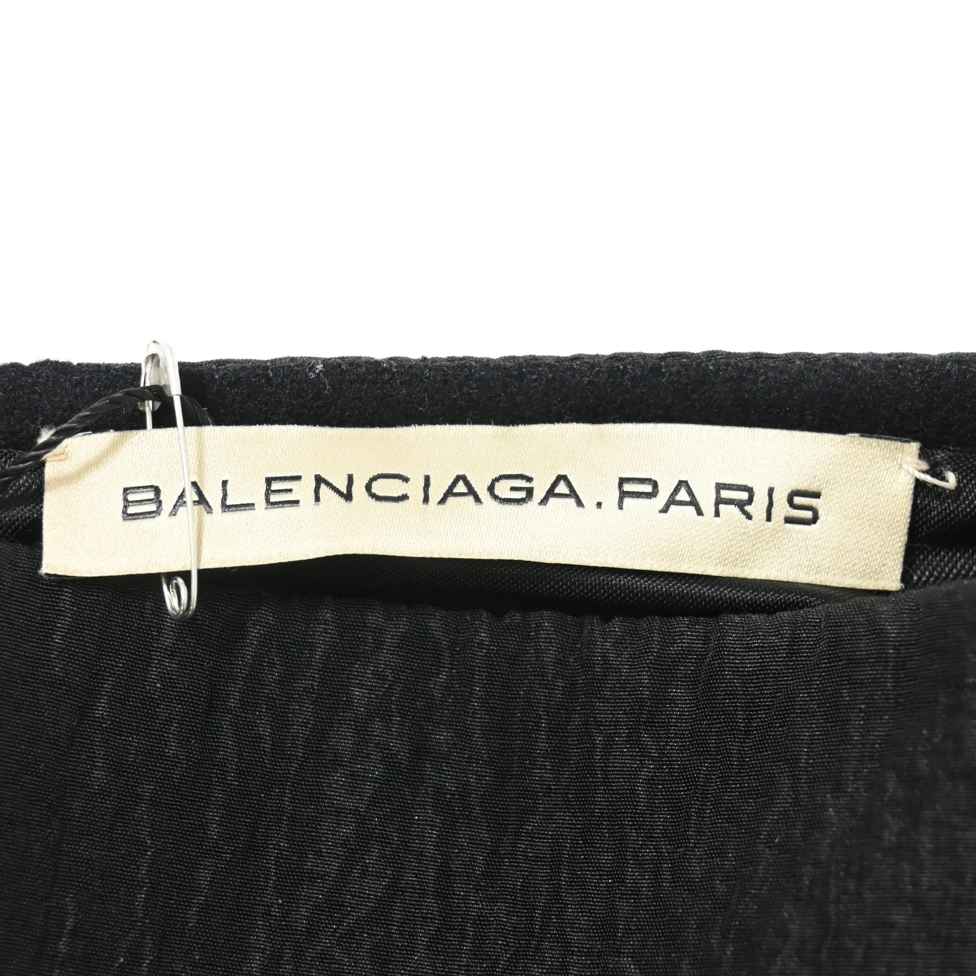 Balenciaga Crinkled-Texture Mini Skirt in Black Silk