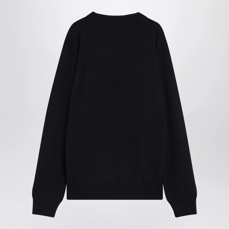 Balmain Men's blue Wool Sweater With Logo