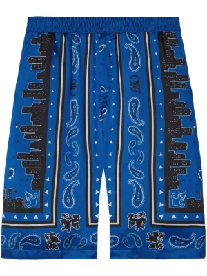 Bandana Paisley-Print Shorts cheap mens pants online