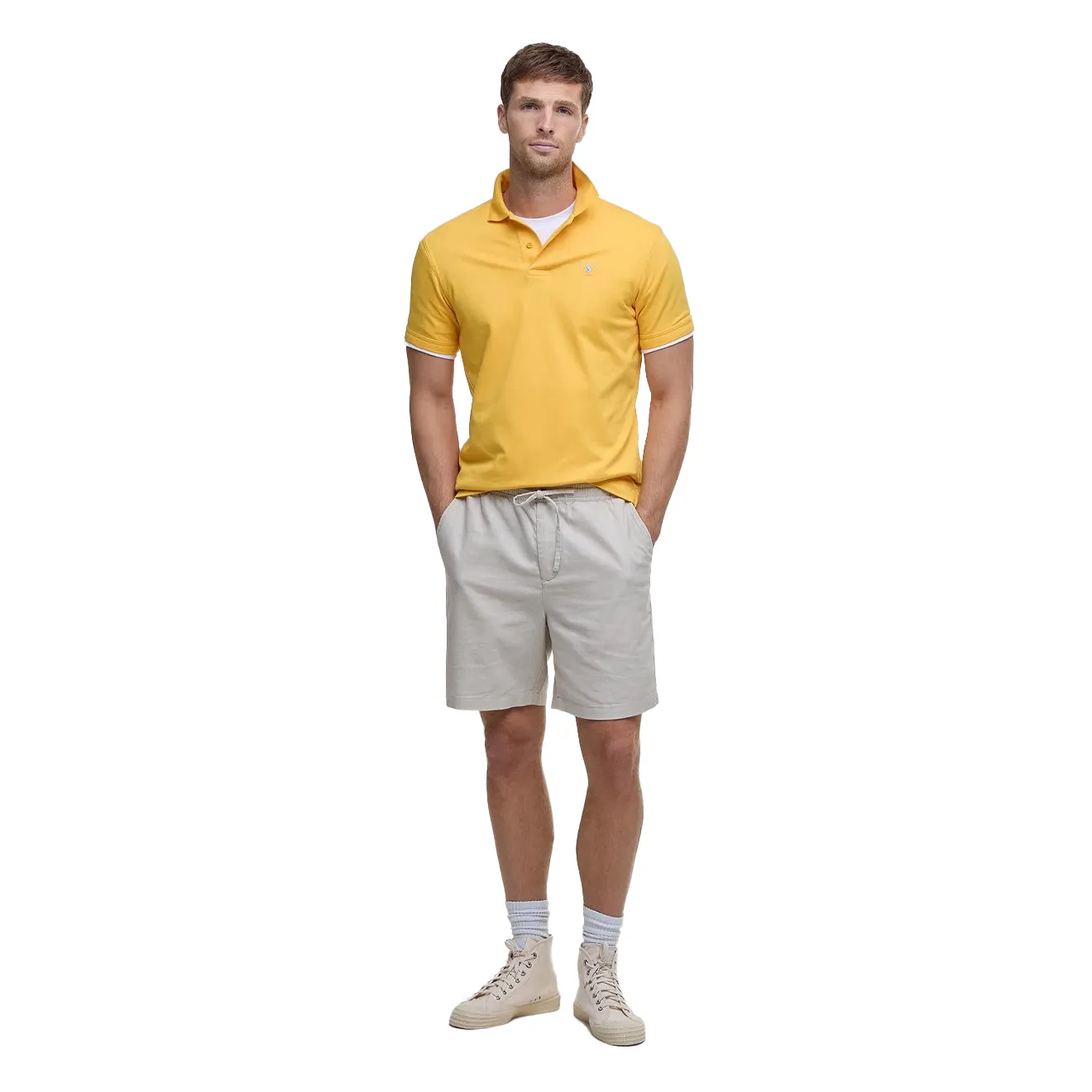Barbour Cotton Linen Relaxed Short Mist