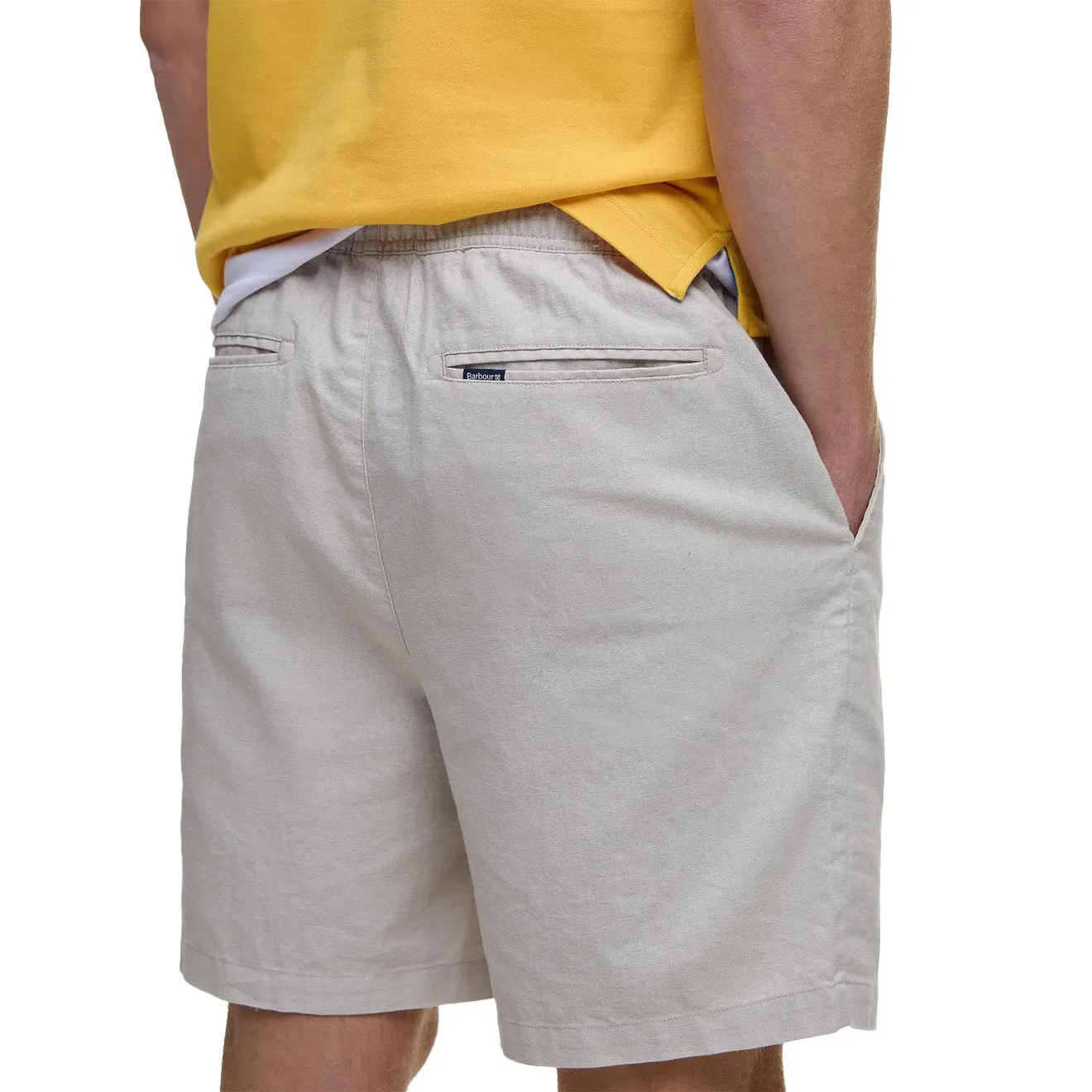 Barbour Cotton Linen Relaxed Short Mist