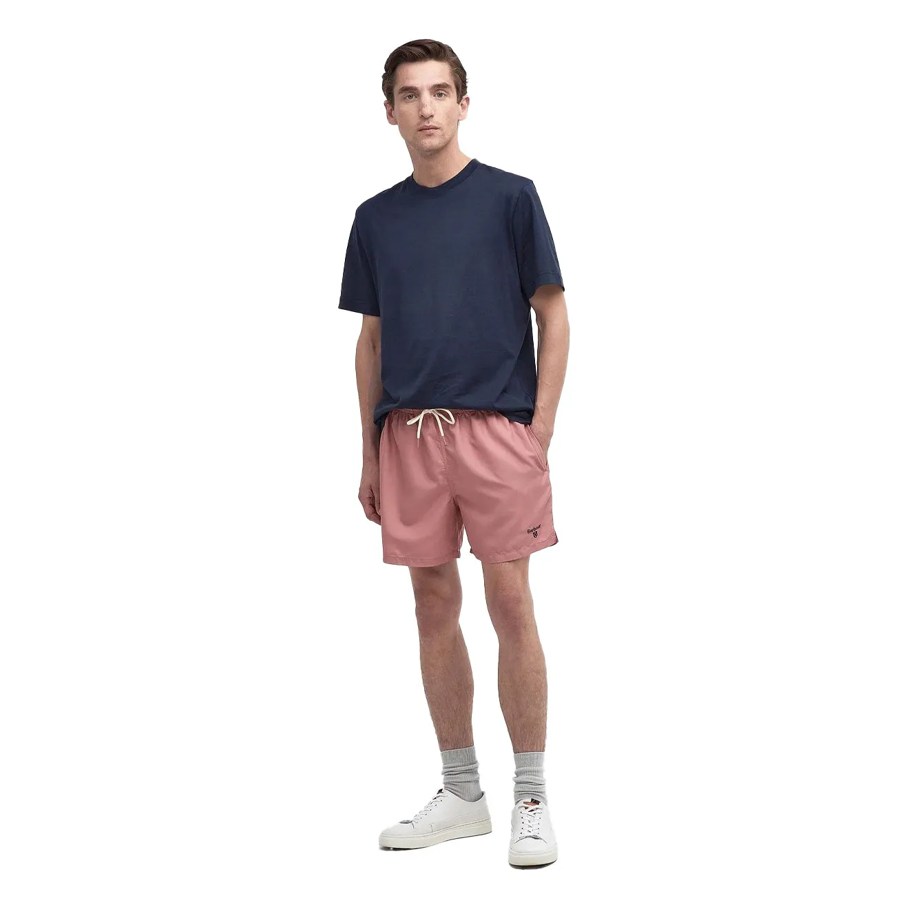 Barbour Staple Logo 5' Swim Short Pink Clay