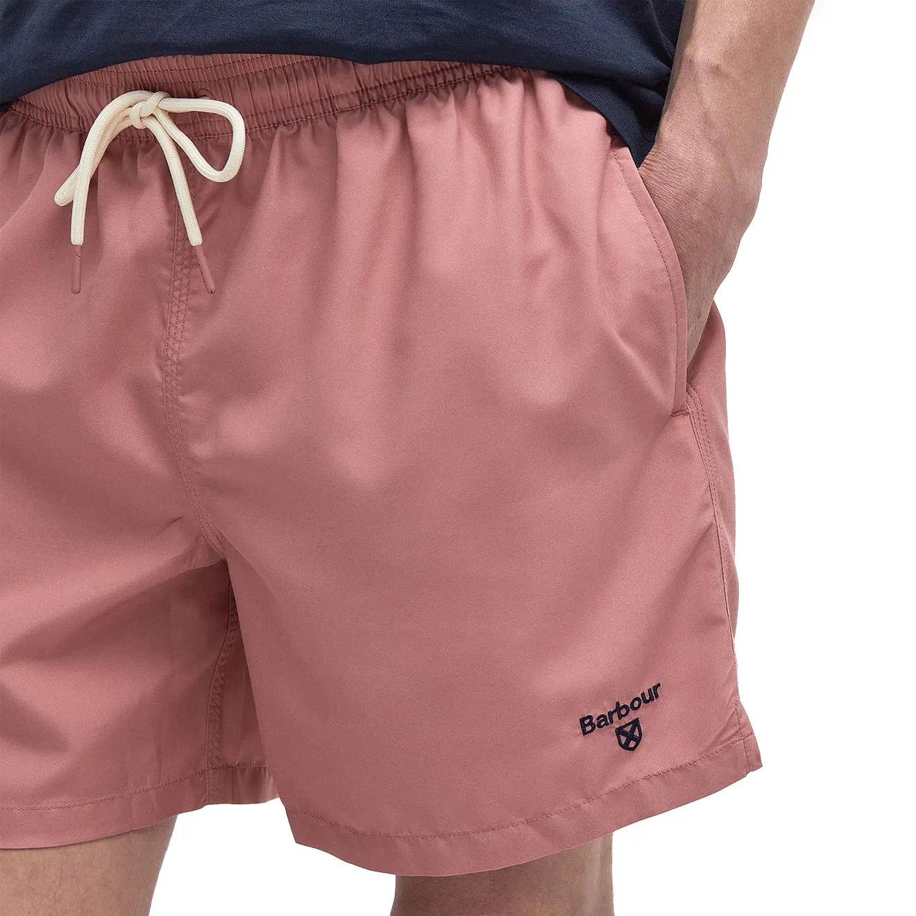 Barbour Staple Logo 5' Swim Short Pink Clay