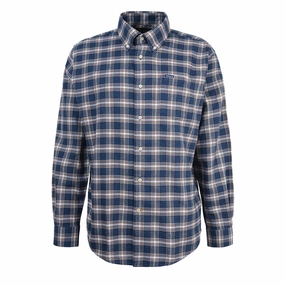 Barbour Bowburn Regular Checked Shirt Navy Marl mens tank tops best deals