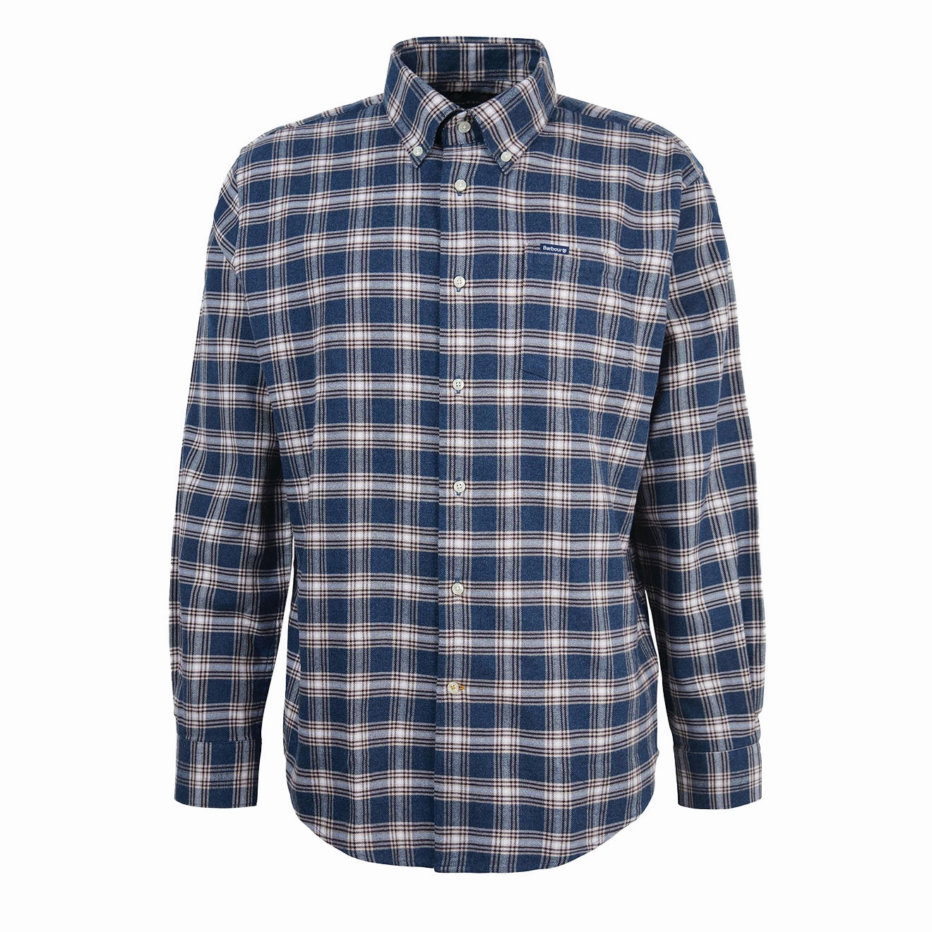 Barbour Bowburn Regular Checked Shirt Navy Marl mens tank tops best deals