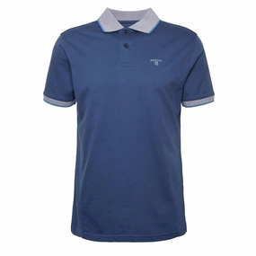Barbour Cornsay Polo Shirt Dark Denim mens t-shirts outlet