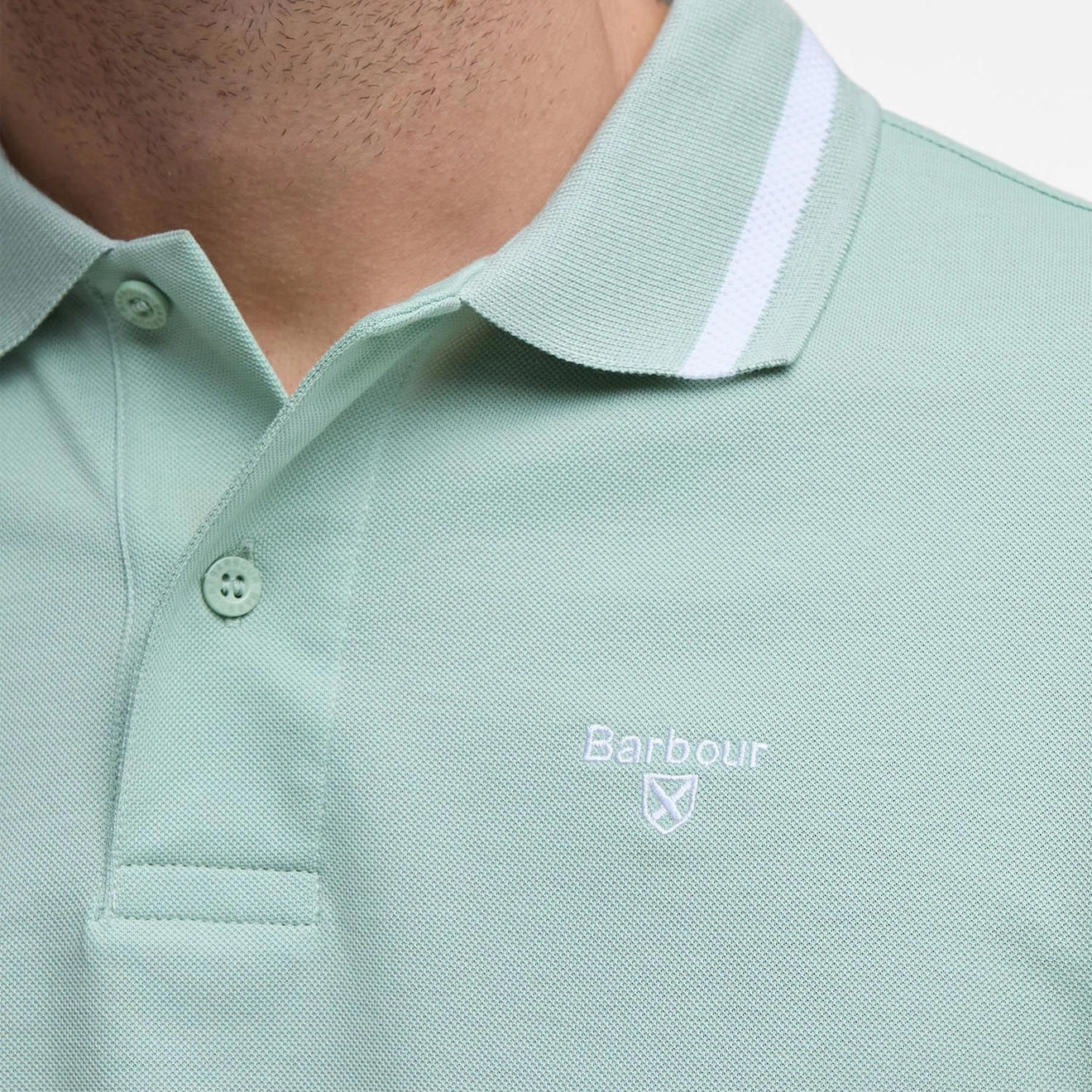 Barbour Ferrybridge Lightweight Tailored Fit Polo Shirt Pale Apple