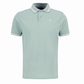 Barbour Ferrybridge Lightweight Tailored Fit Polo Shirt Pale Apple mens t-shirts outlet
