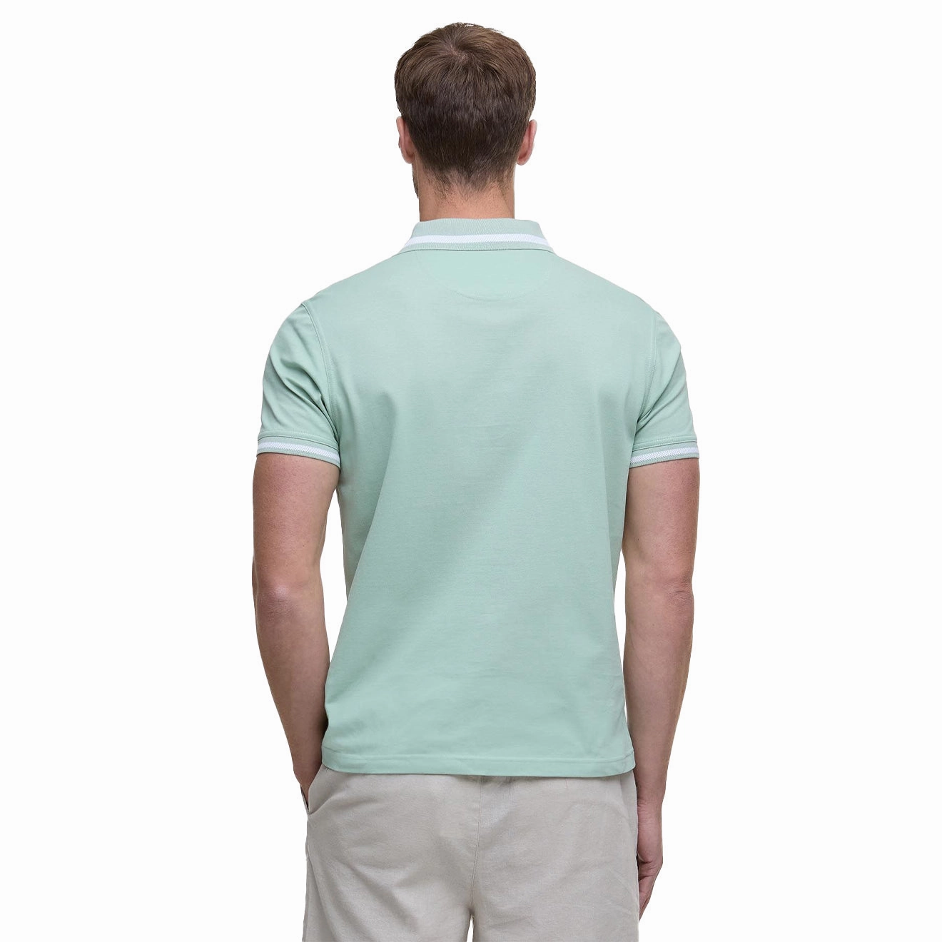 Barbour Ferrybridge Lightweight Tailored Fit Polo Shirt Pale Apple