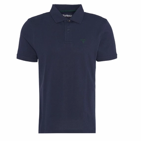 Barbour Lightweight Sports Polo Shirt Sapphire Navy mens t-shirts outlet