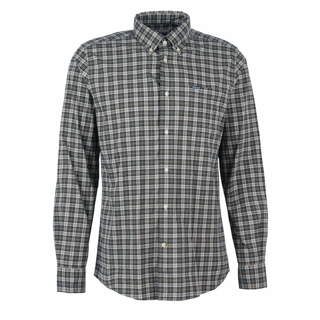 Barbour Lomond Tailored Shirt Forest Mist mens tank tops best deals