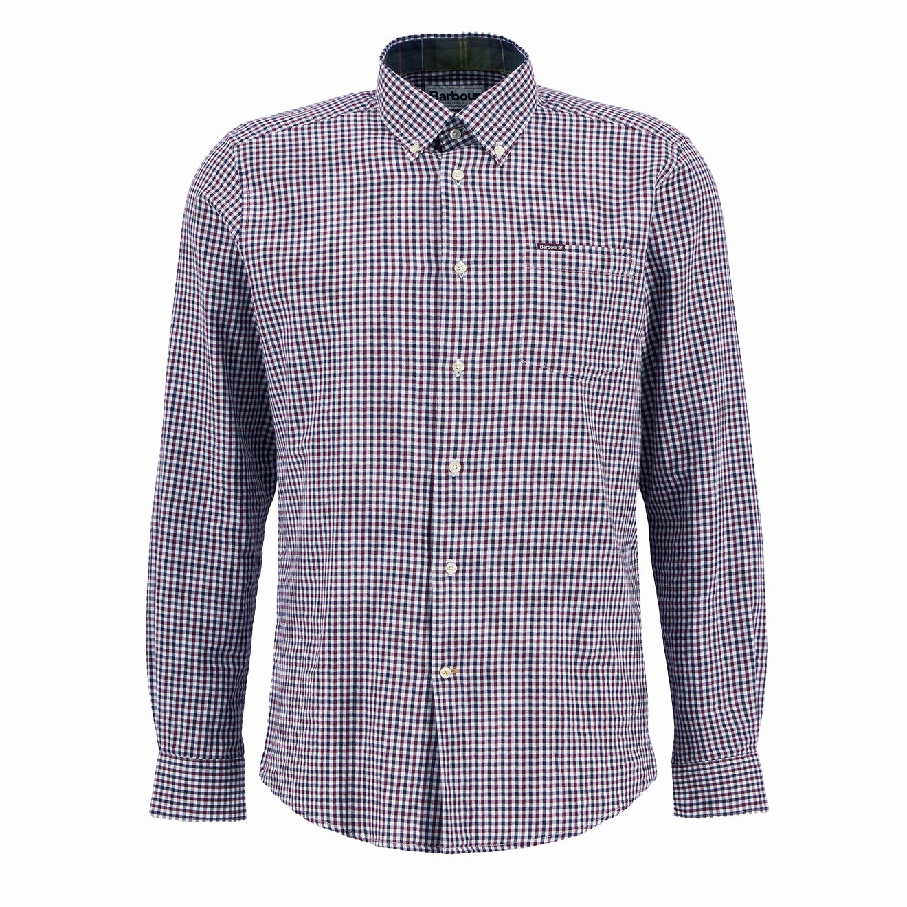 Barbour Padshaw Tailored Gingham Shirt Rich Red mens tank tops best deals