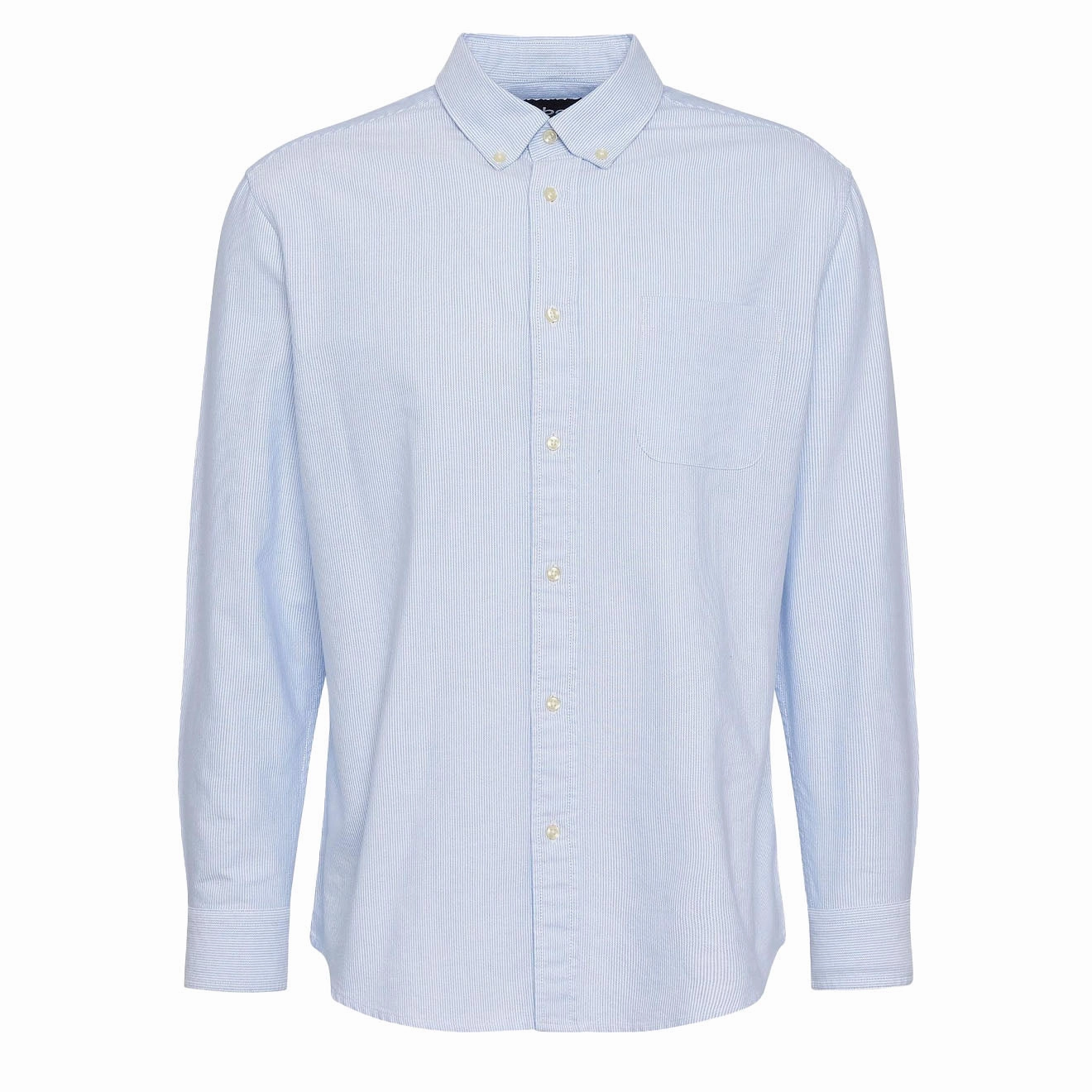 Barbour Striped Dunand Fit Oxford Shirt Sky Blue mens tank tops best deals